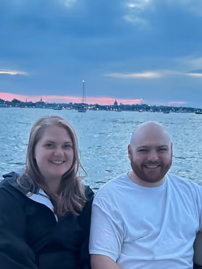 Haley and Brian celebrating July 4 in Annapolis