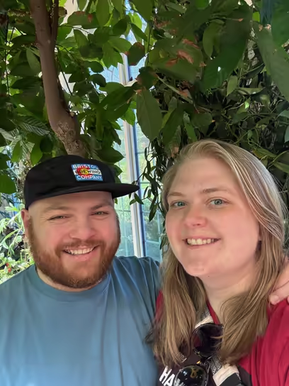 Haley and Brian at Hershey Botanical Garden in Hershey, Pennsylvania